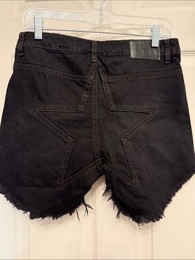 One Teaspoon Black Juliette Denim Shorts 28